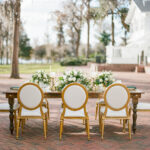 elegant gold wedding chairs