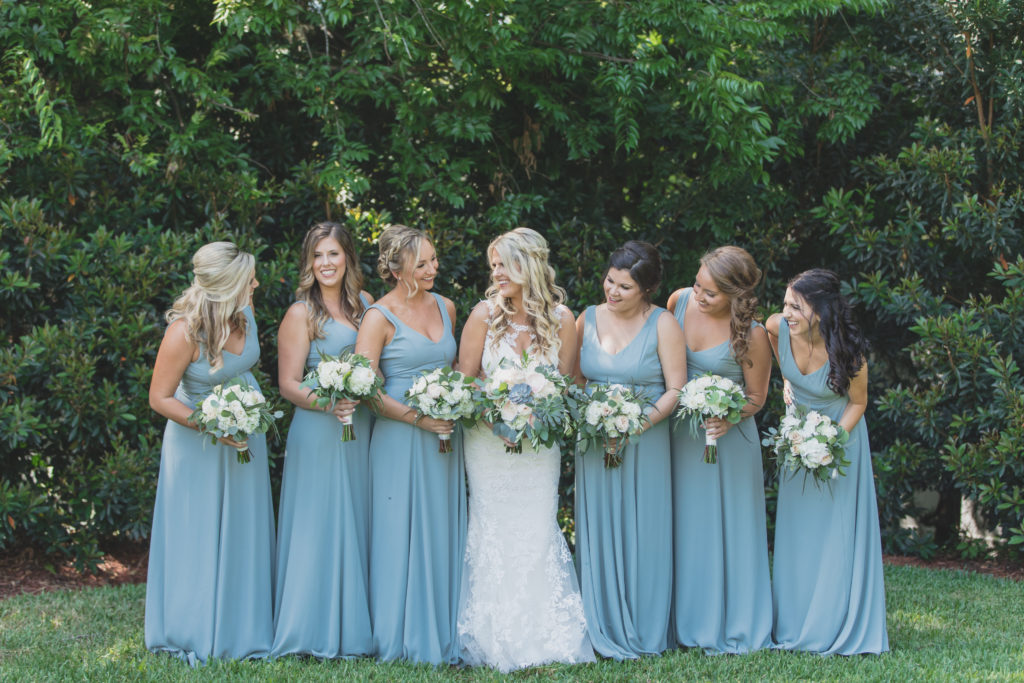 dusty blue bridesmaids dresses