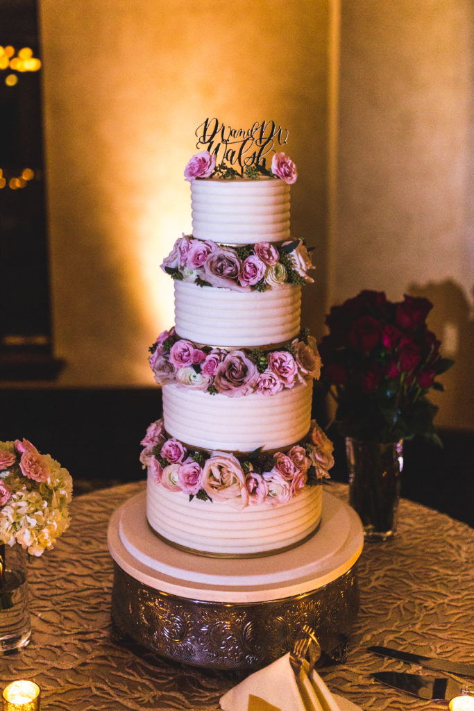 tiered sprinkles wedding cake