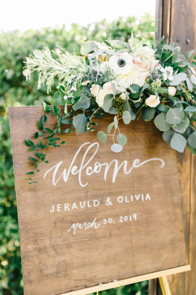 wedding calligraphy welcome sign