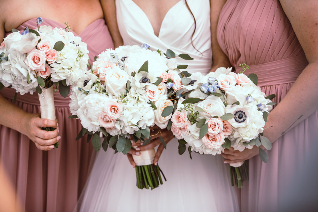 blush bridesmaids wedding dresses