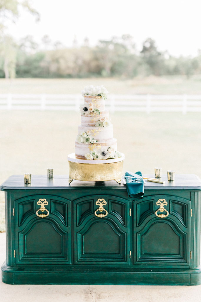 hunter green cake dresser