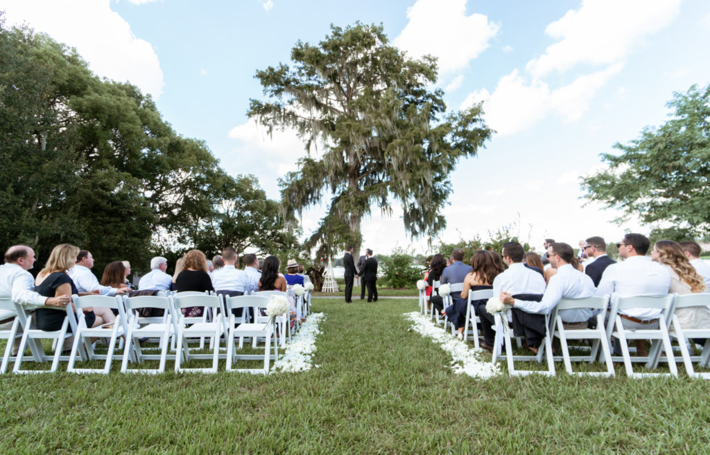 orlando lakeside wedding ceremony