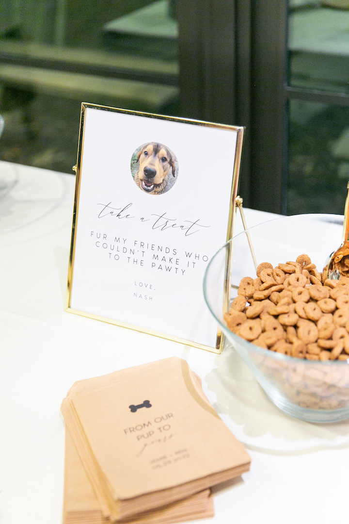 dog treat wedding bar