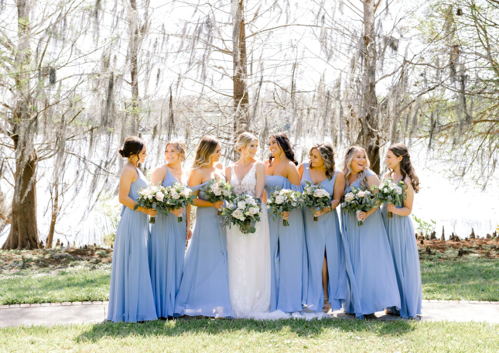 dusty blue bridesmaids dresses