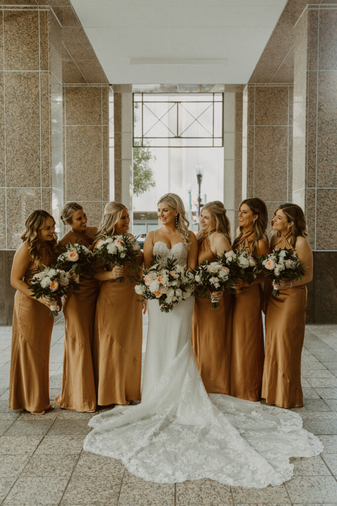 fall colored bridesmaids dresses