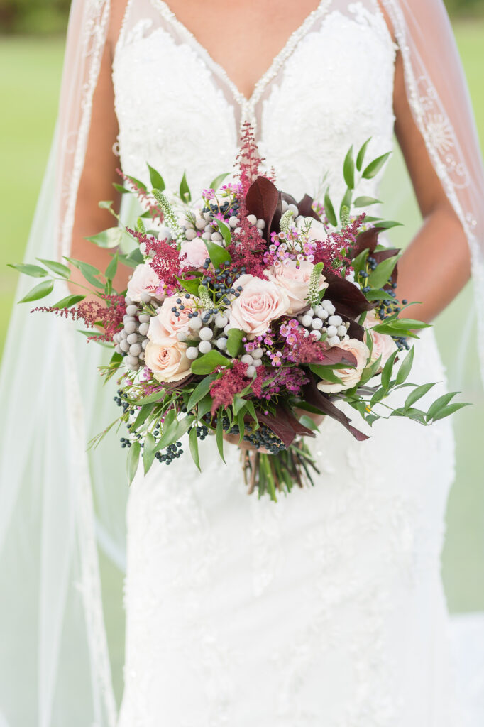 fall colors wedding bouquet