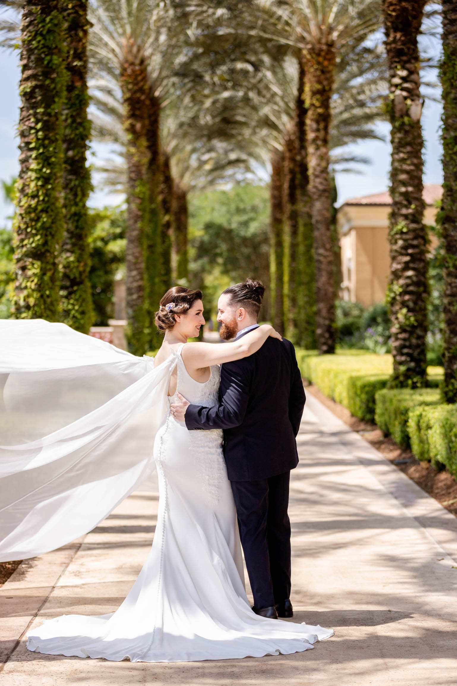 cape wedding dress bride