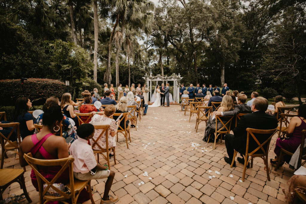 garden villa wedding ceremony