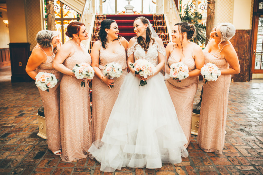 gold bridesmaids sequin dresses