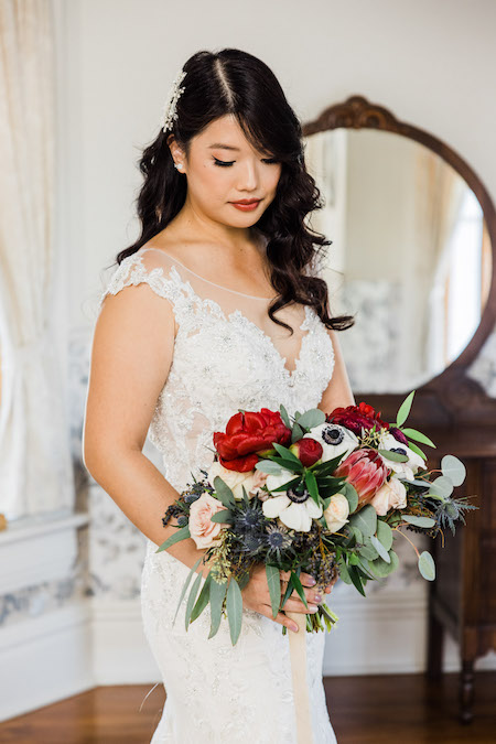 winter wedding organic bouquet