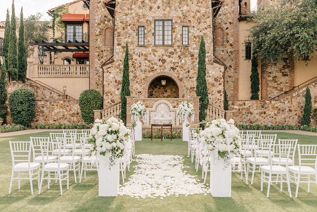 bella collina lawn ceremony