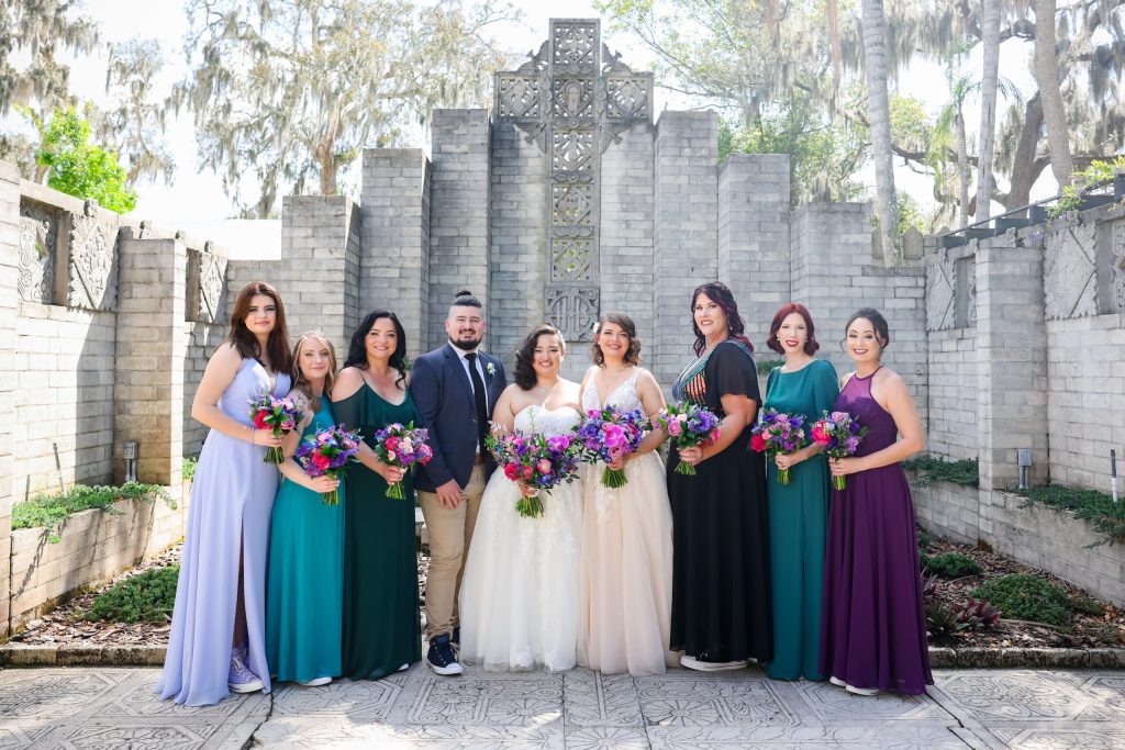 jewel toned wedding party