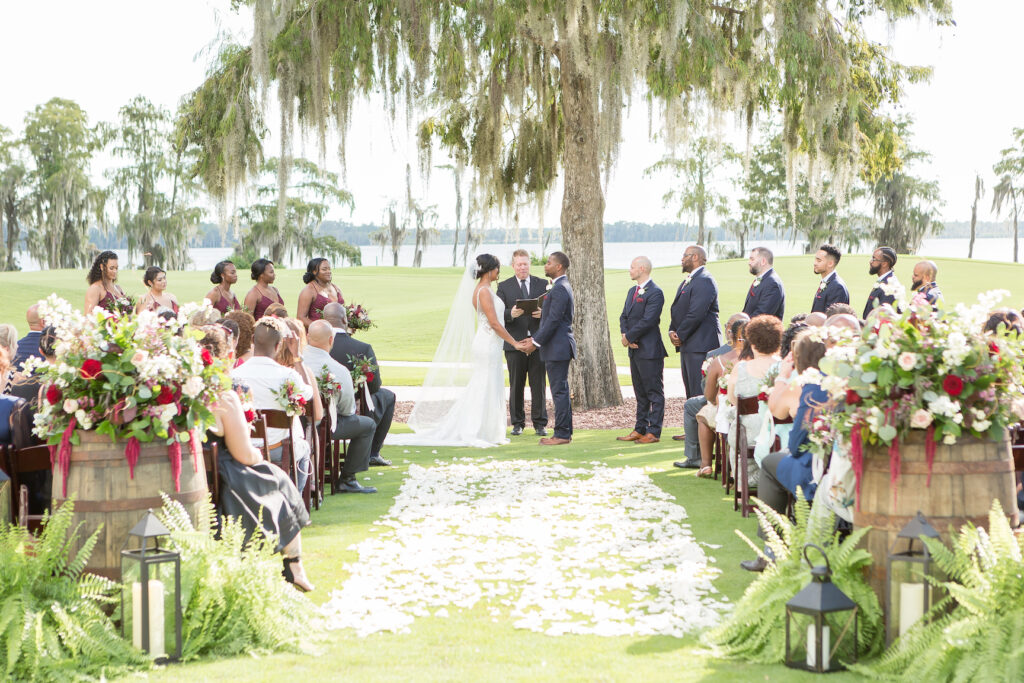 orlando lakeside wedding ceremony