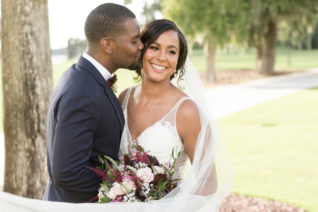 lake nona wedding couple