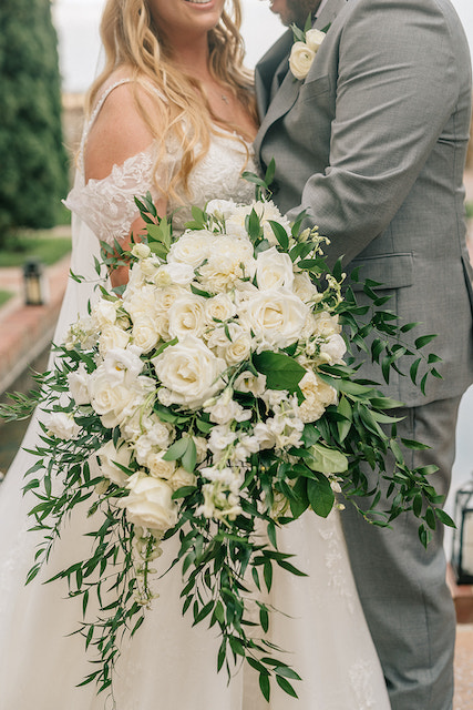 large white wedding bouquet