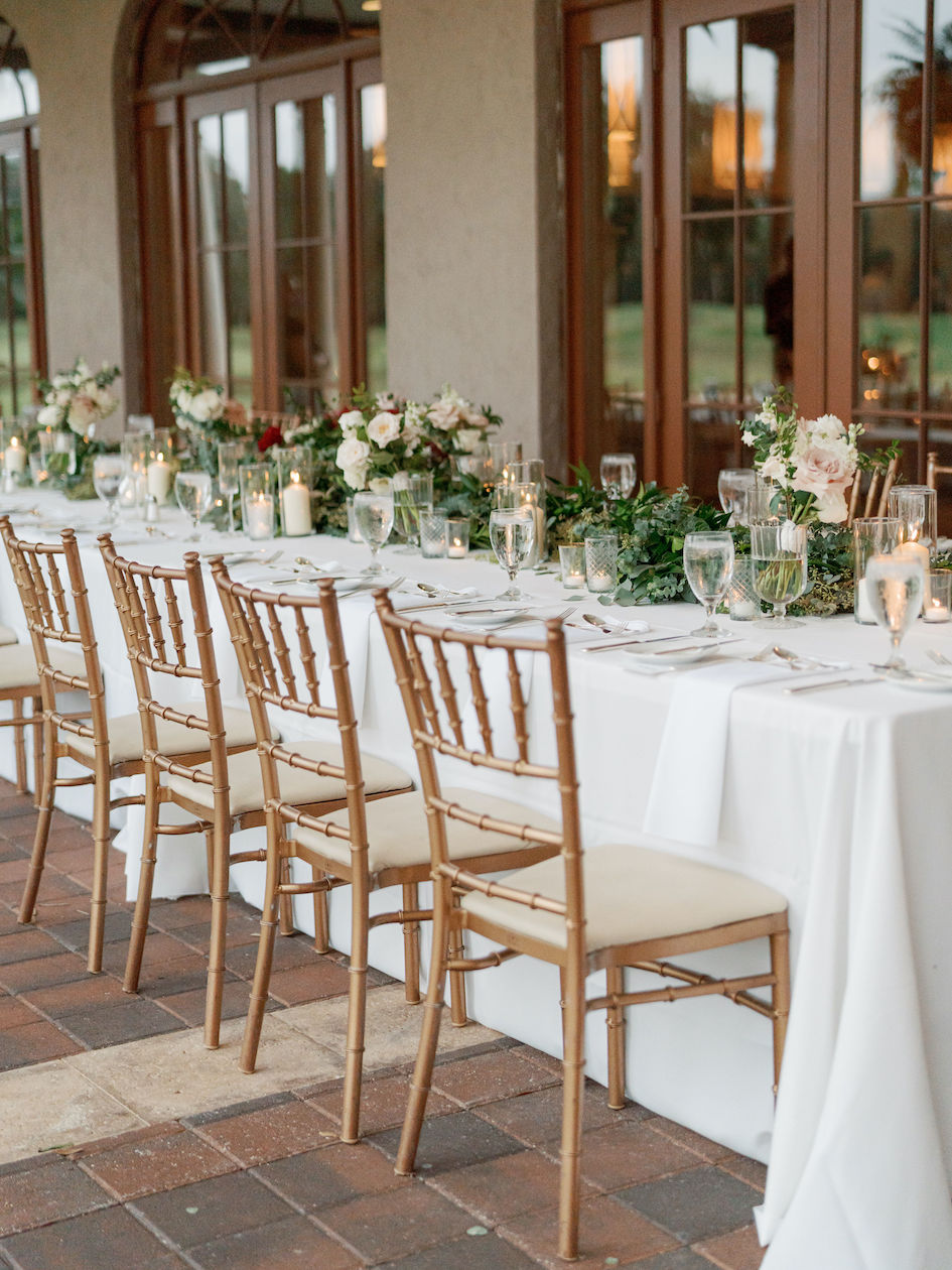 long wedding head table