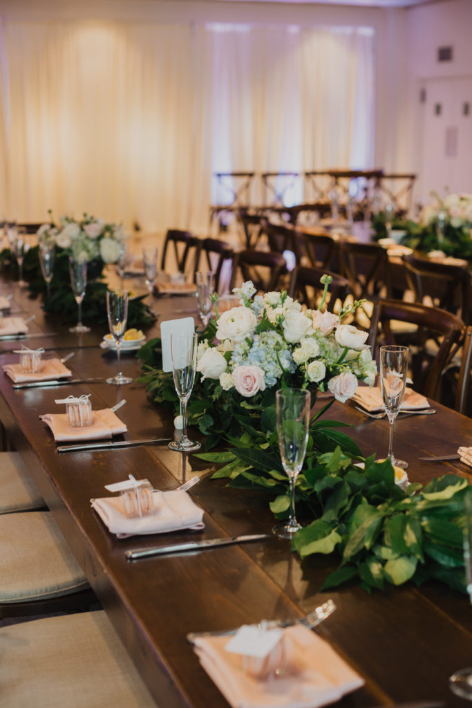 farm table wedding reception