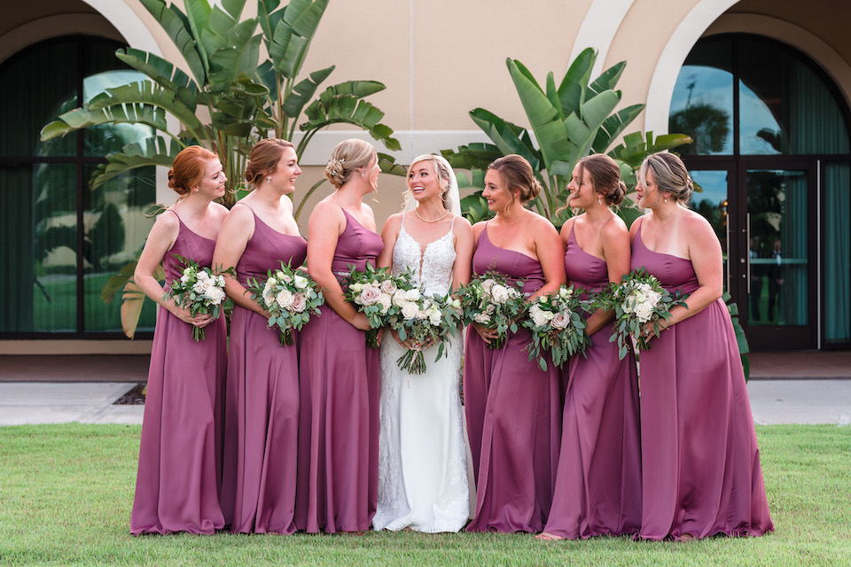 mauve bridesmaids dresses