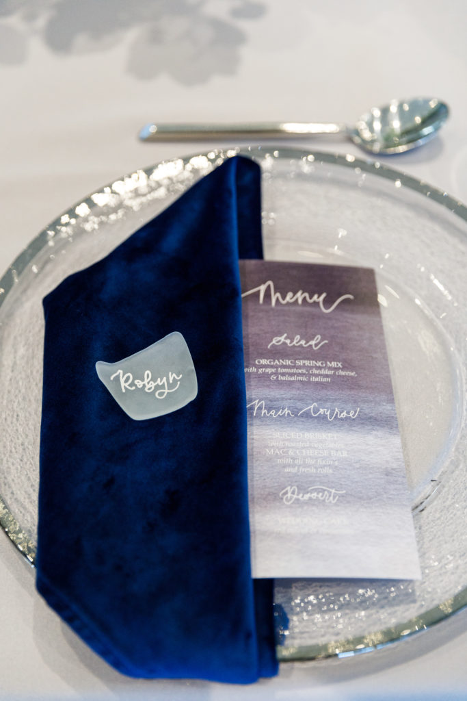 custom watercolor menus wedding