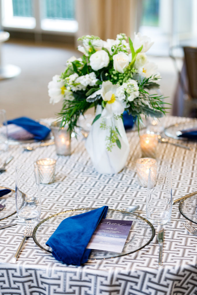 textured linen wedding reception