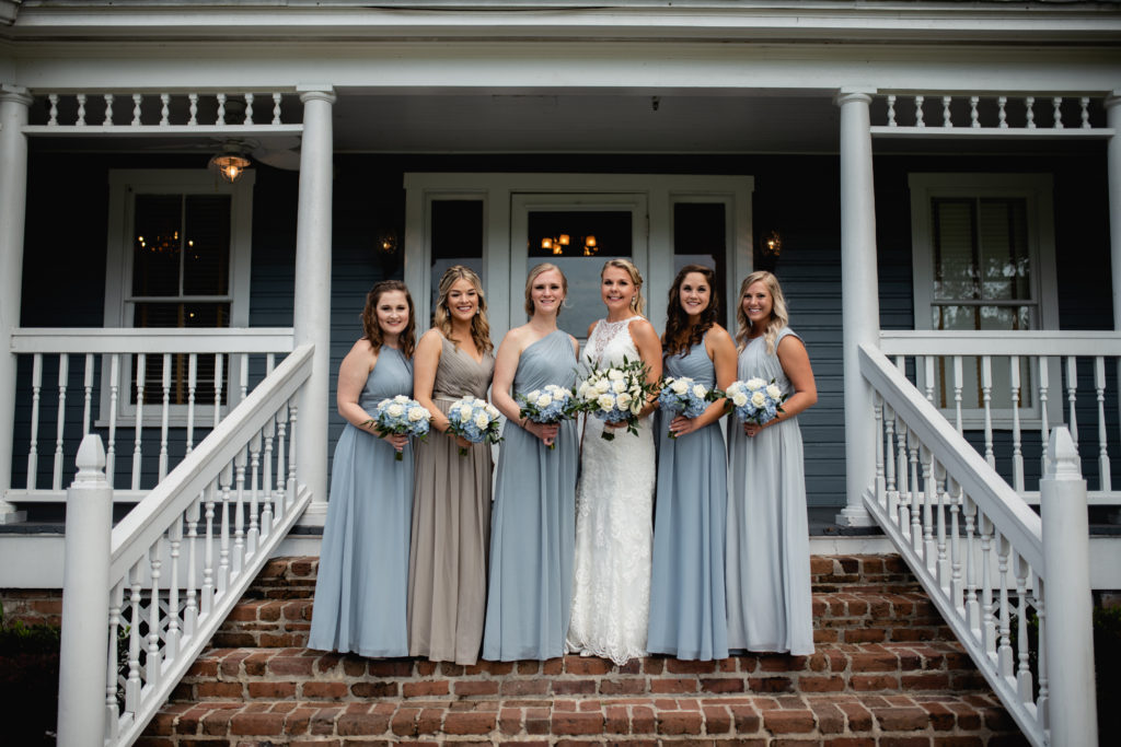 dusty blue bridesmaids dresses