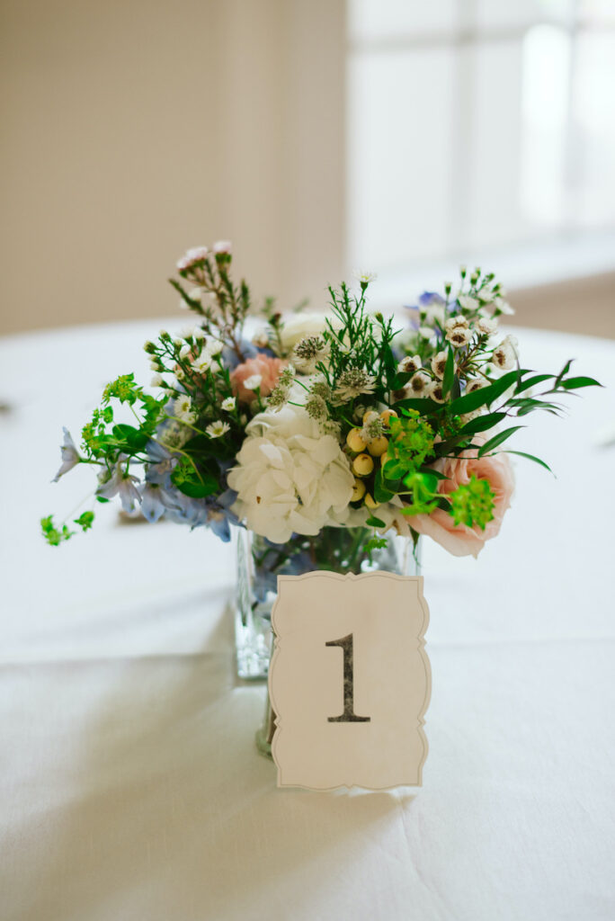 organic simple wedding centerpiece