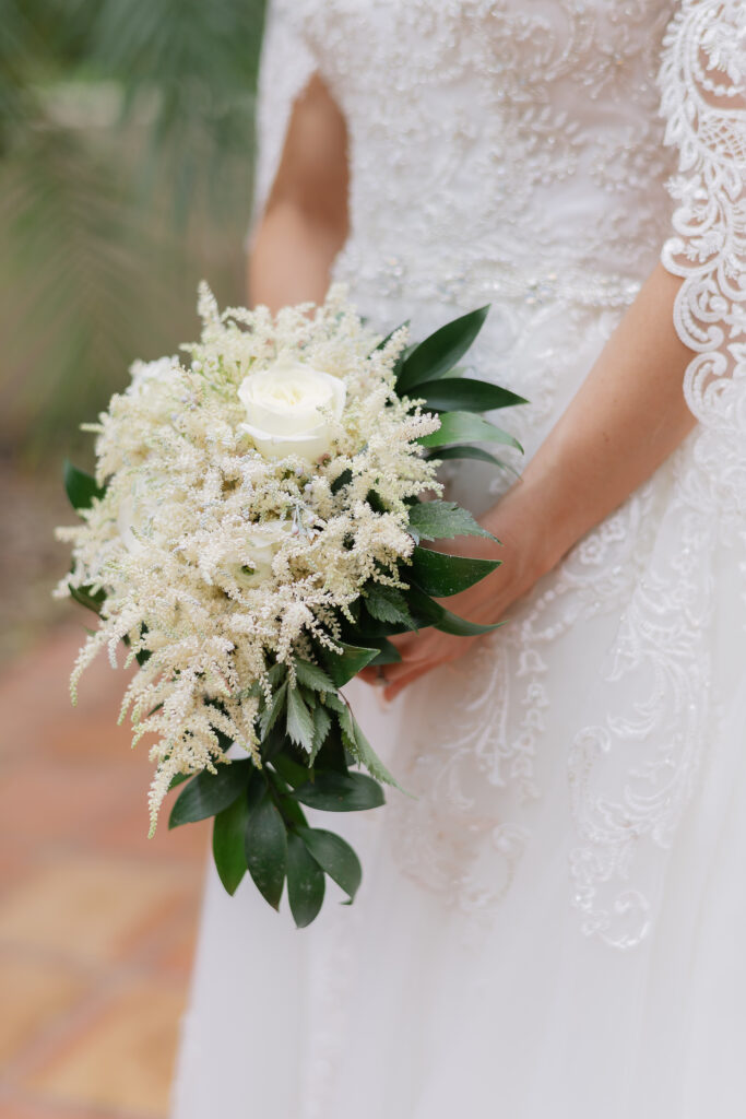 small white wedding bouquet