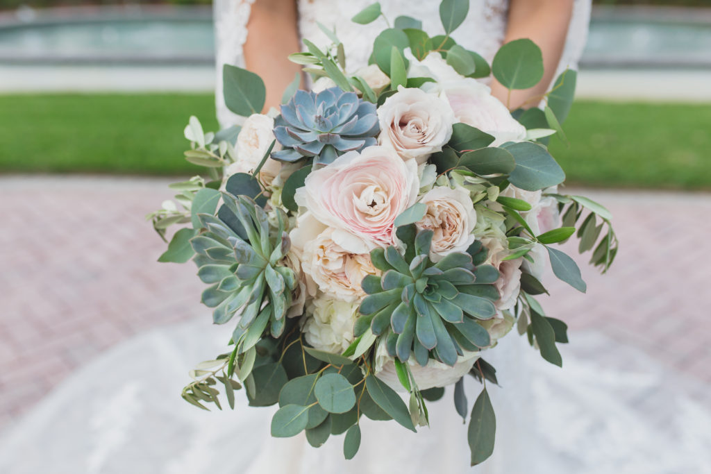 succulent wedding bouquet