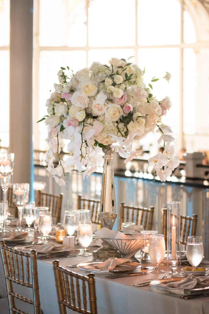 tall orchid wedding centerpieces