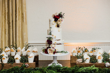 rustic dessert table display