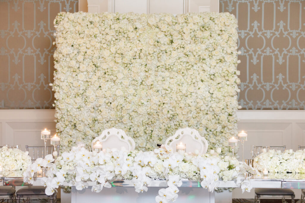 white floral wall decor