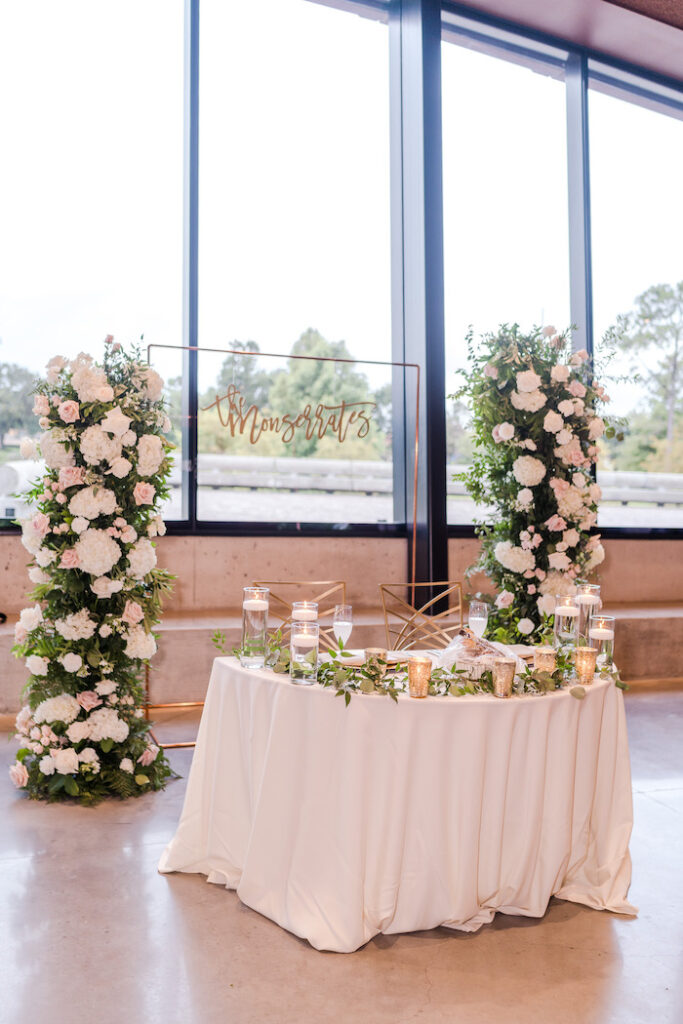 sweetheart table wedding decor