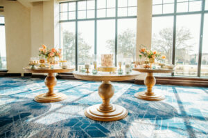 wedding dessert display baker