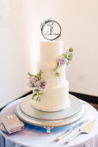 white lace wedding cake